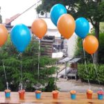 Fröhlichkeit in Orange – Türkis